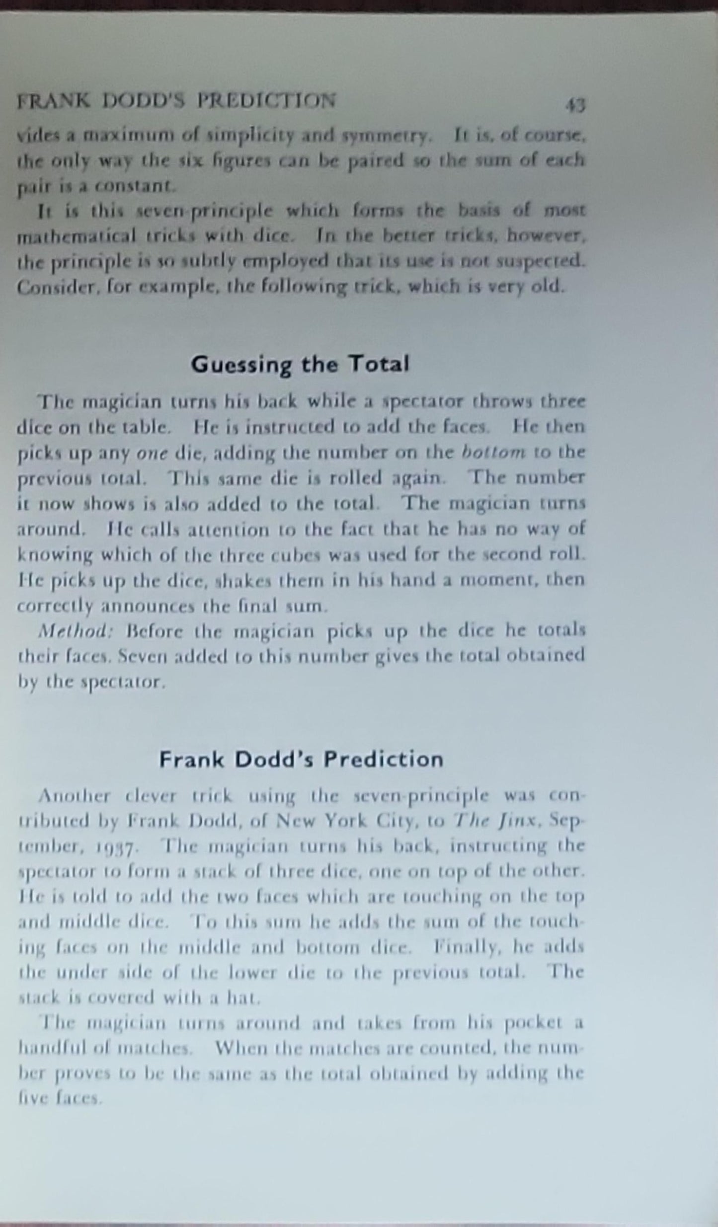Mathematics, Magic and Mystery