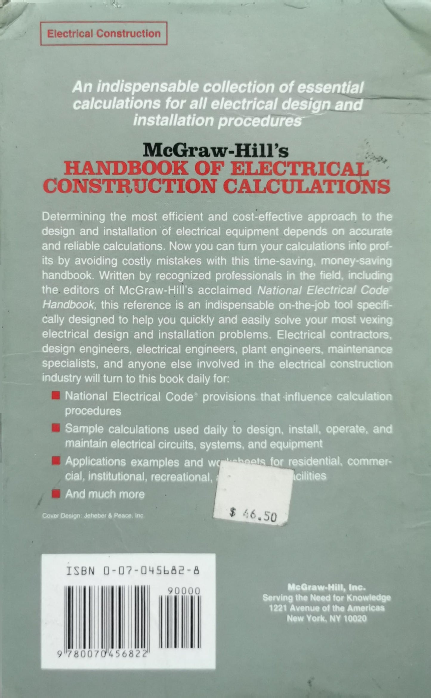 McGraw-Hill's Handbook of Electrical Construction Calculations By Joseph F. McPartland and Brian J. McPartland and Steven P. McPartland and Jack Pullizzi
