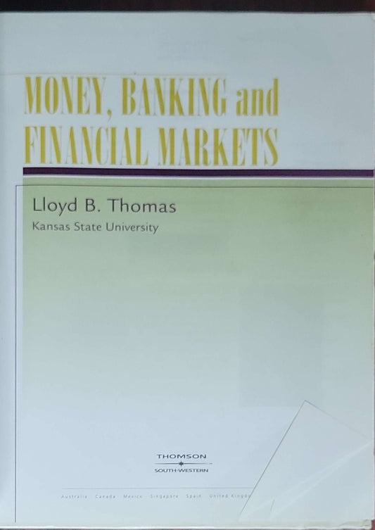 Money, Banking and Financial Markets: 1e