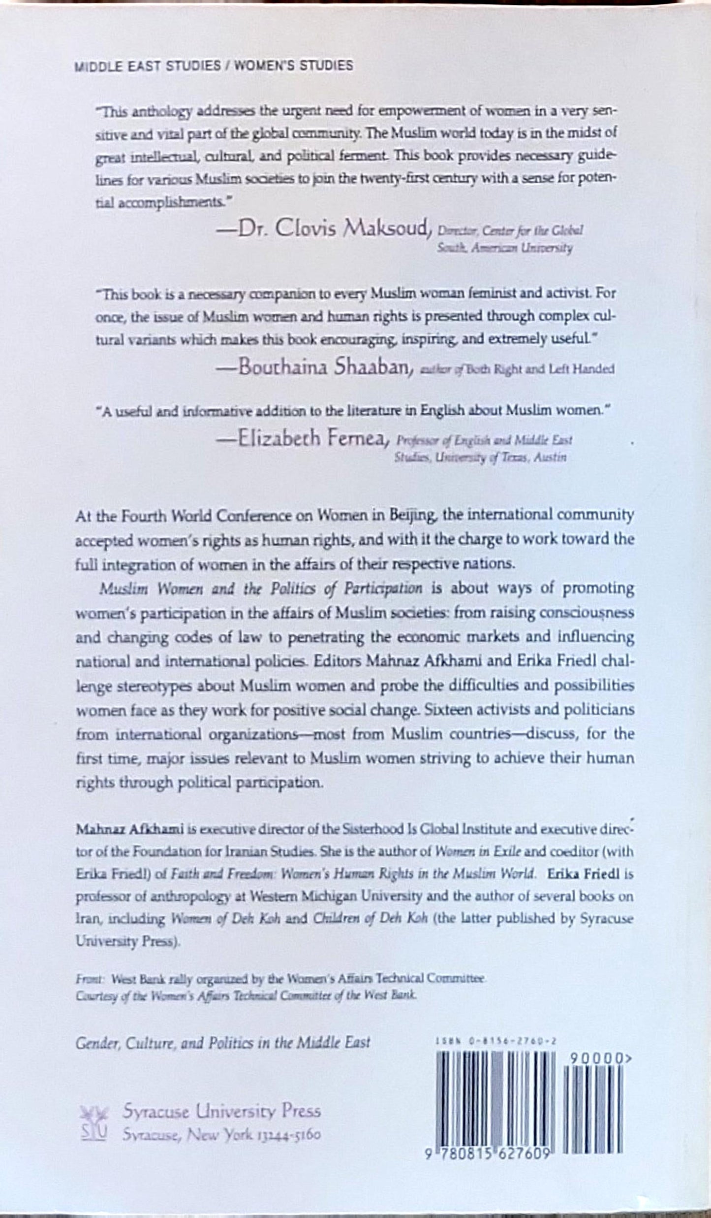 Muslim Women and the Politics of Participation: Implementing the Beijing Platform