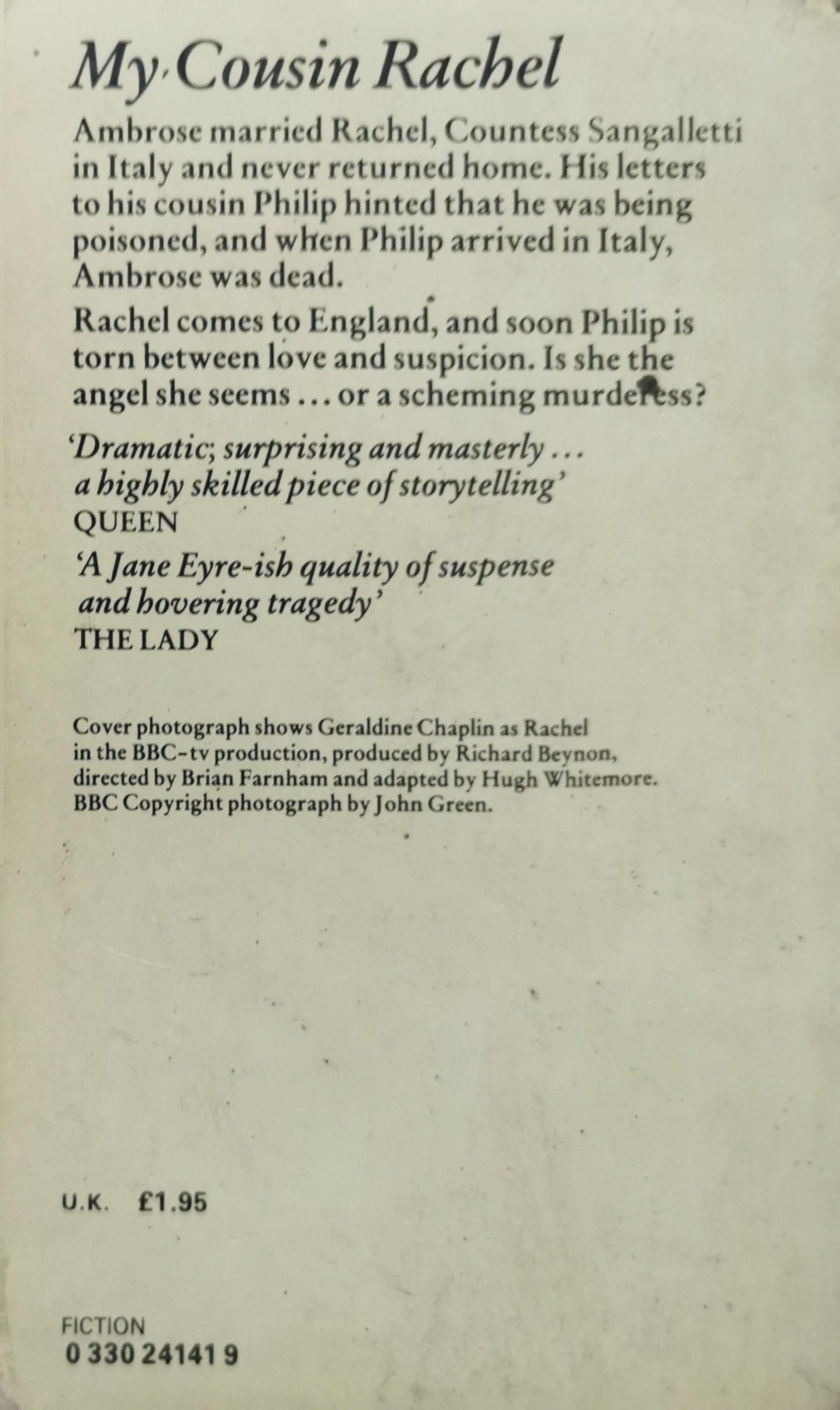 My Cousin Rachel By Daphne du Maurier