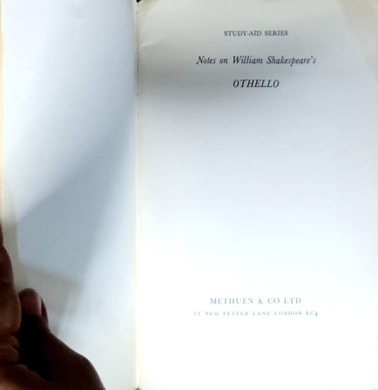 Notes on Shakespeare's Othello