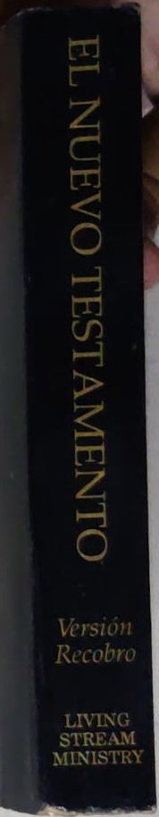 Nuevo Testamento, Versión Recobro: Piel fabricada, 7" x 4 7/8", negro, con notas