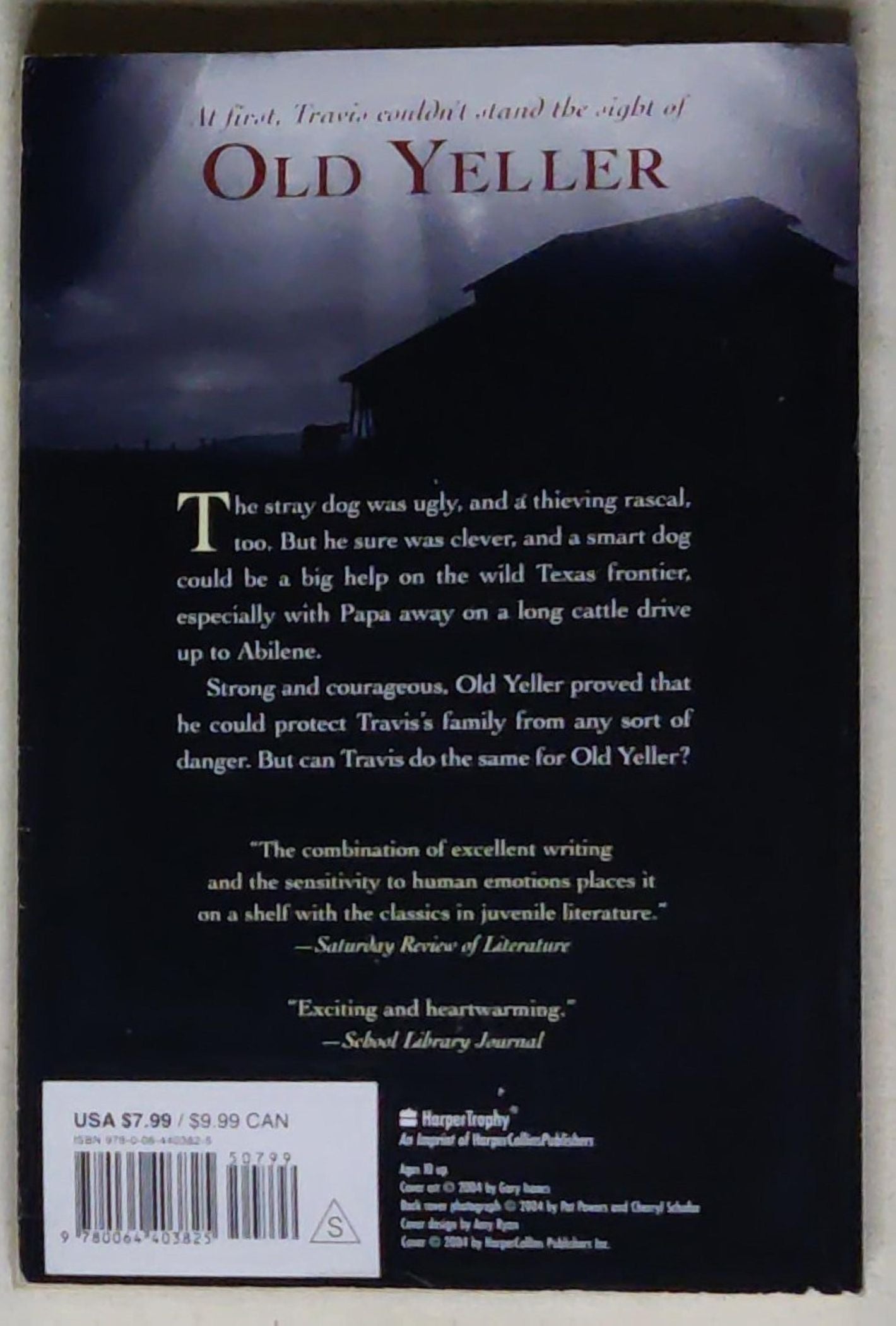 Old Yeller: A Newbery Honor Book, Harper Trophy edition