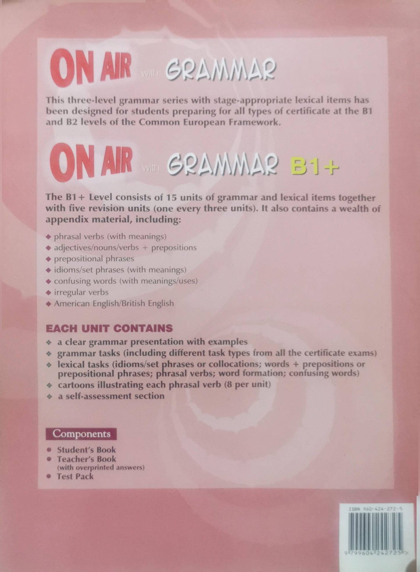 On Air with Grammar: B1+ Level: Intermediate plus By Addie Kane