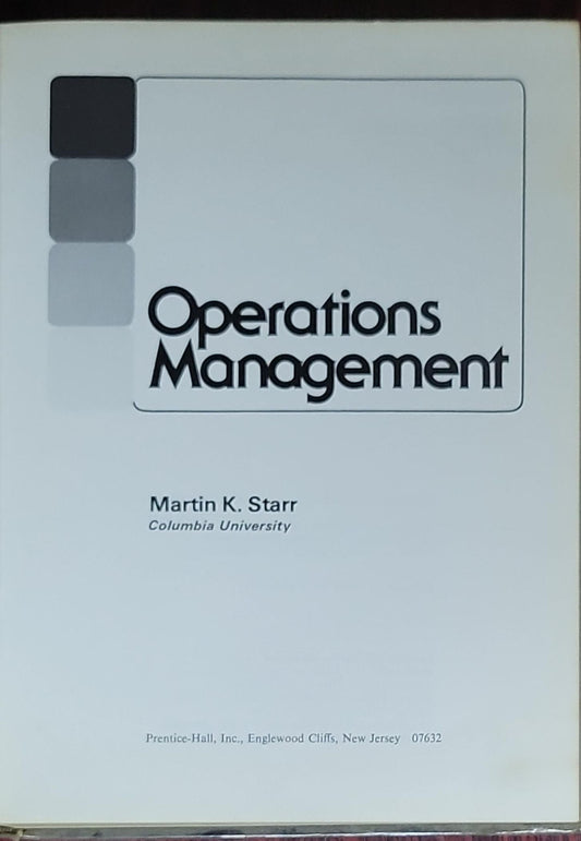 Operations Management
