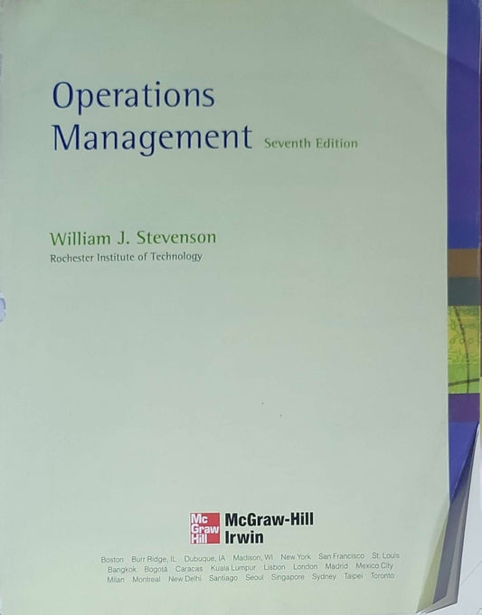 Operations Management: Seventh Edition