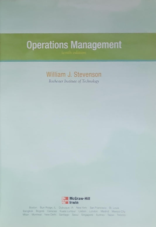 Operations Management: Tenth Edition