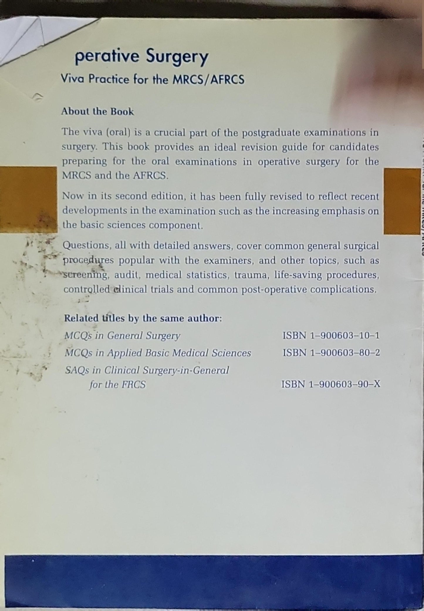Operative Surgery: Viva Practice for the MRCS/AFRCS