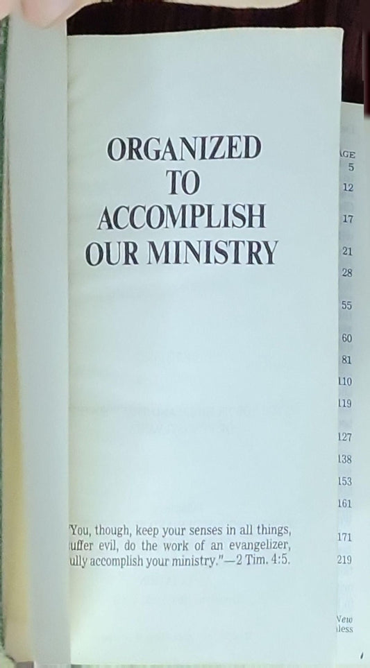 Organized to Accomplish Our Ministry:  (1983 edition)