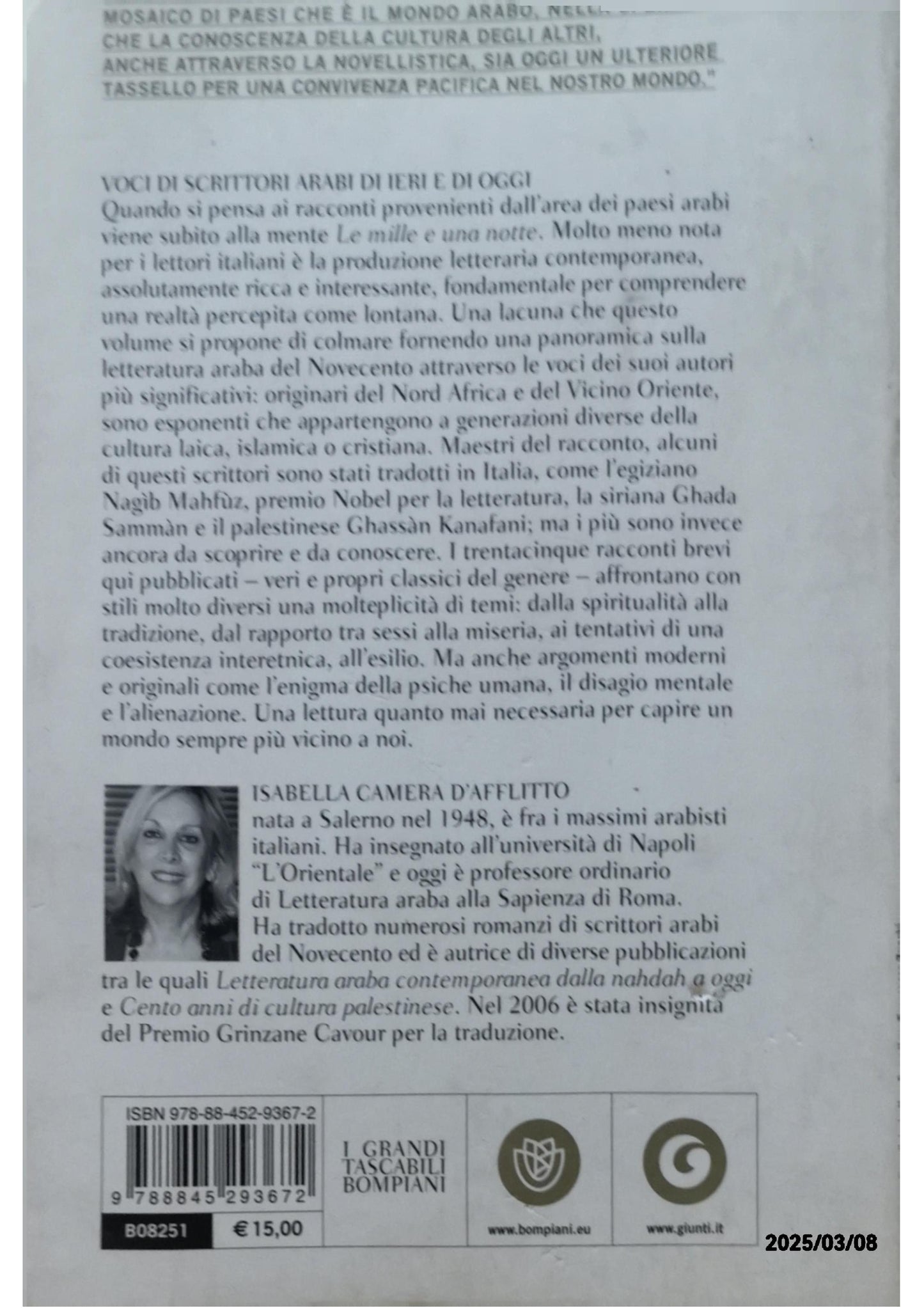 VOCI DI SCRITTORI ARABI DI IERI E DI OGGI