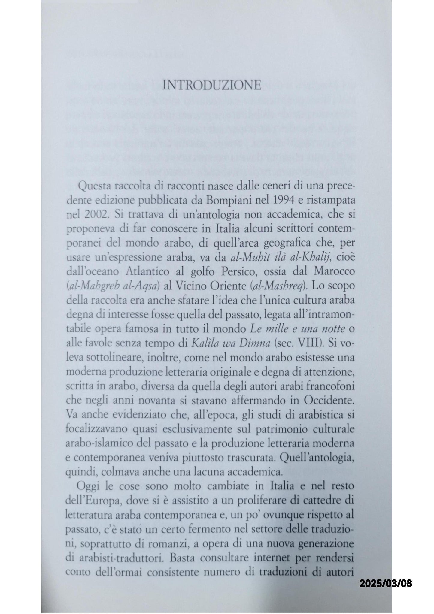 VOCI DI SCRITTORI ARABI DI IERI E DI OGGI