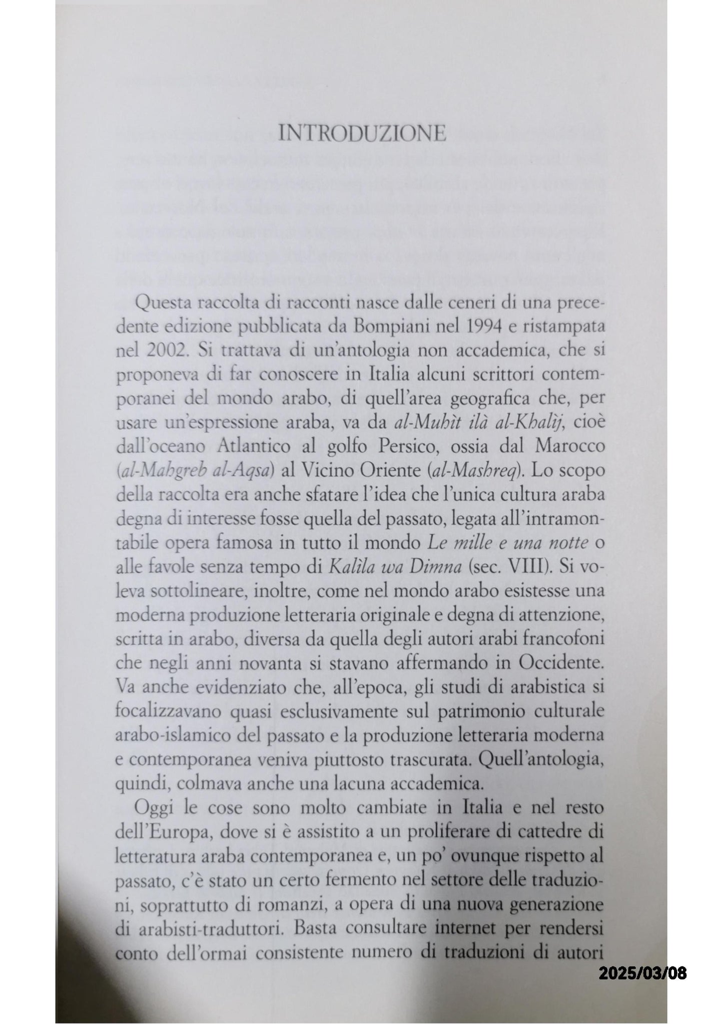 VOCI DI SCRITTORI ARABI DI IERI E DI OGGI