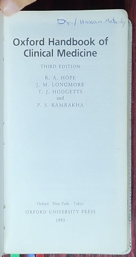Oxford Handbook of Clinical Medicine: Third Edition