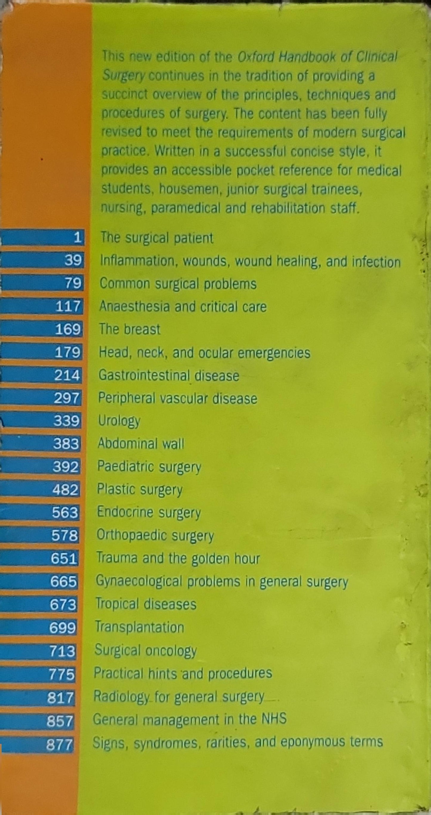 Oxford Handbook of Clinical Surgery By G. R. McLatchie and D. J. Leaper