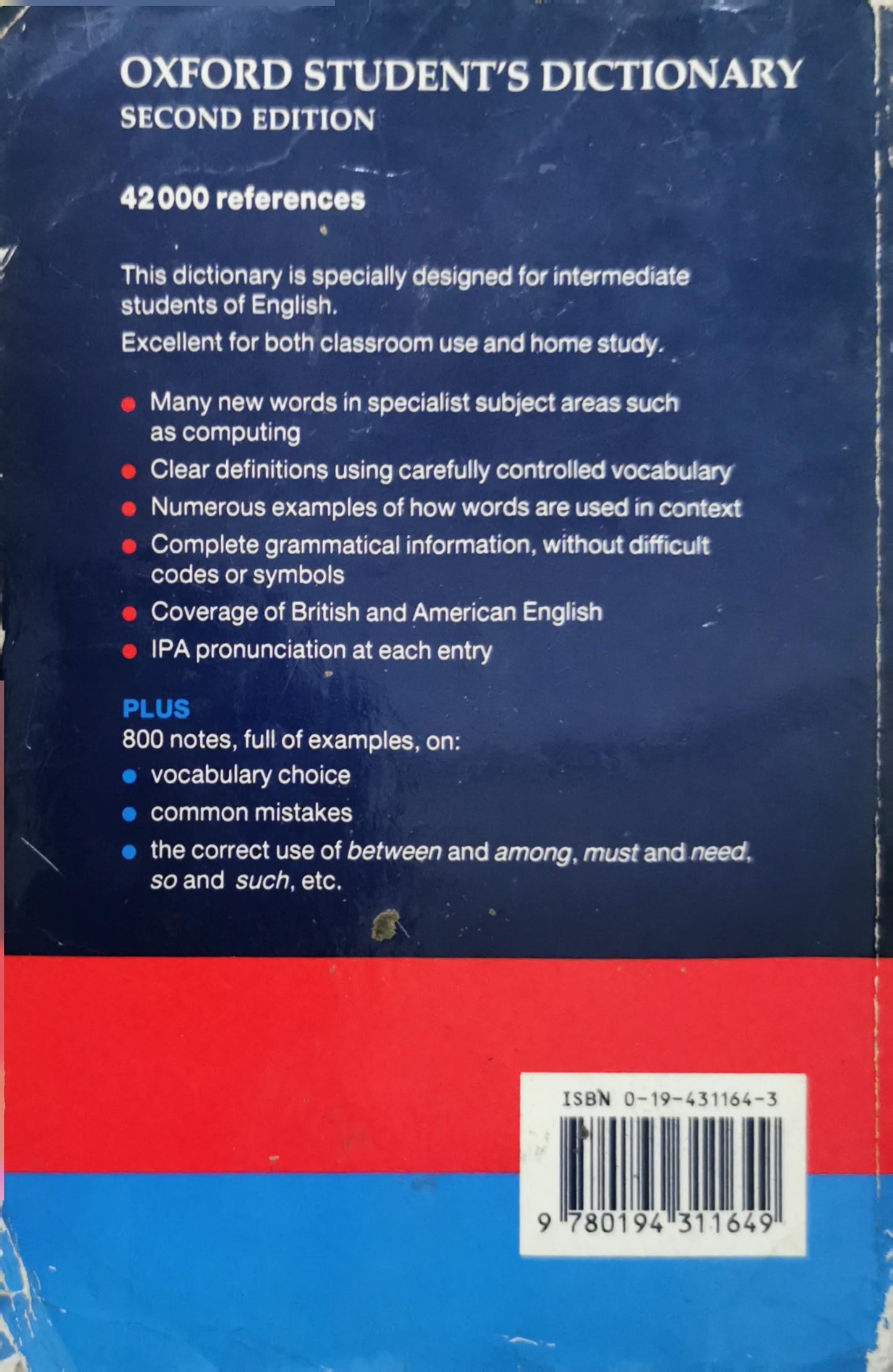 Oxford Student's Dictionary: Second Edition By Hornby & Ruse