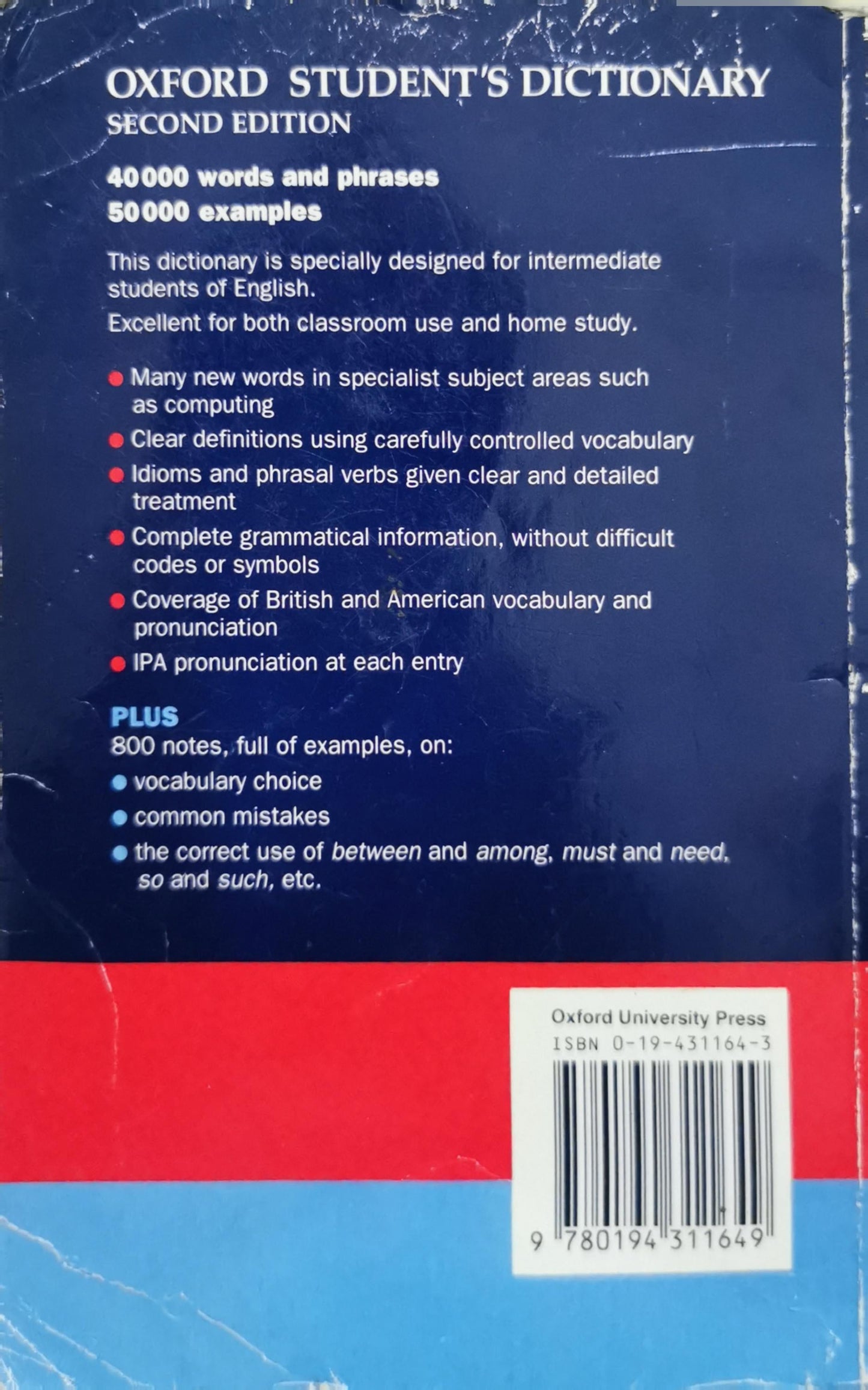 Oxford Student's Dictionary: Second Edition By Hornby & Ruse