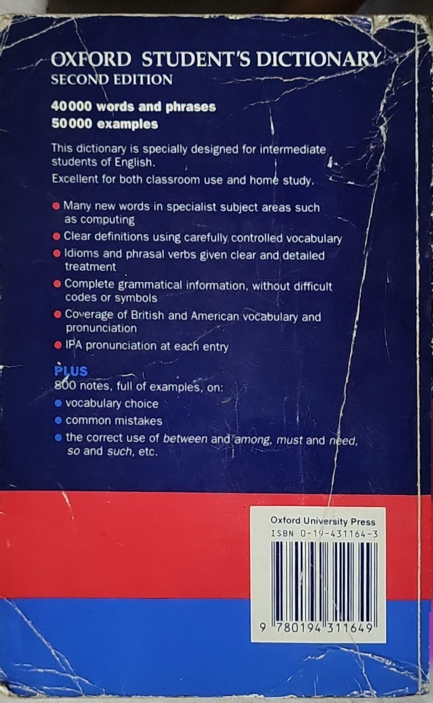 Oxford Student's Dictionary: Second Edition By Hornby & Ruse