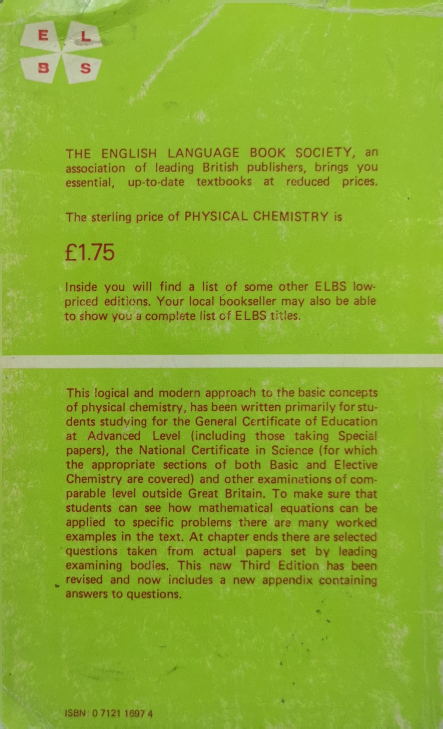Physical Chemistry By C. G. Silcocks