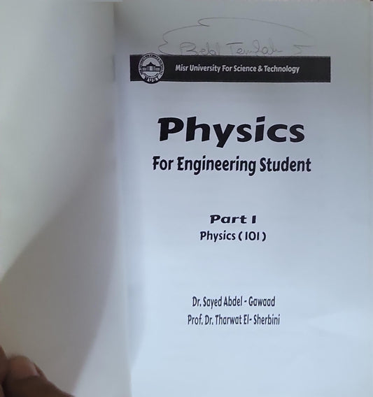 Physics for Engineering Student: Part I Physics (101)