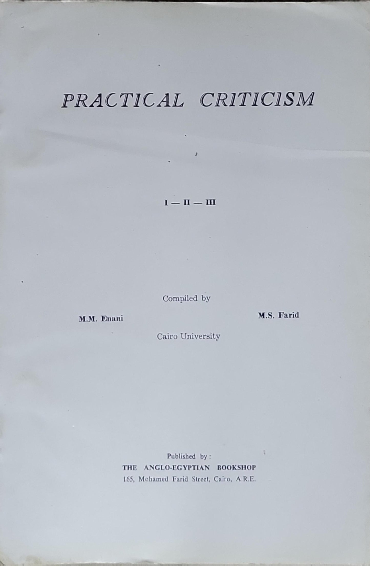 PRACTICAL CRITICISM