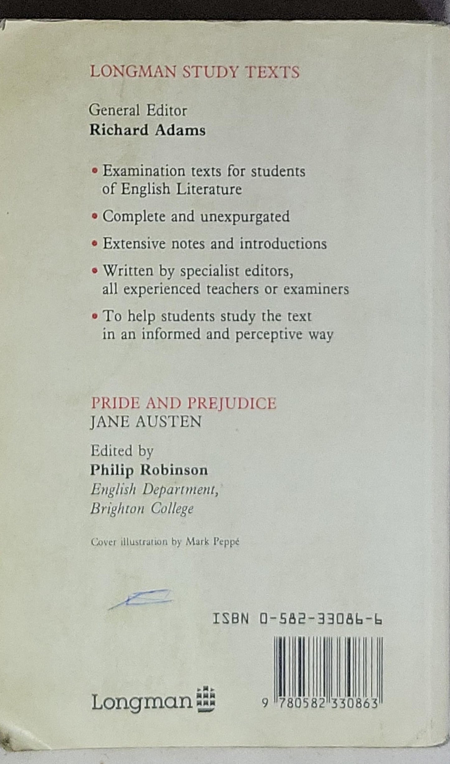 Pride and Prejudice: Longman Study Texts