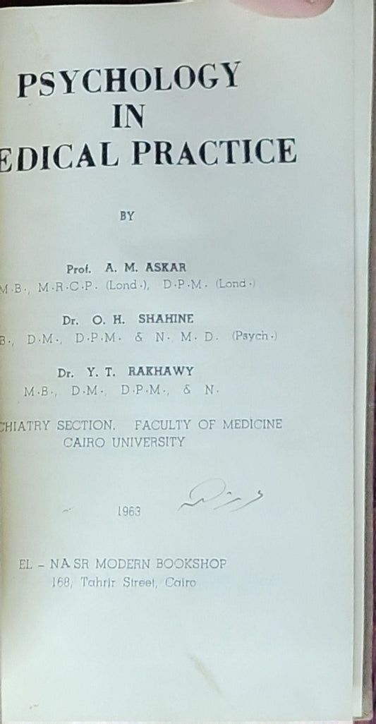 Psychology in Medical Practice: (edition details as seen in the images)