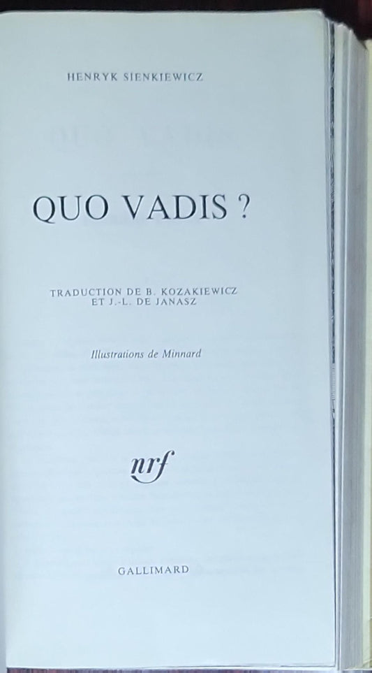 Quo vadis ?: (Collection 1000 Soleils no. 79)