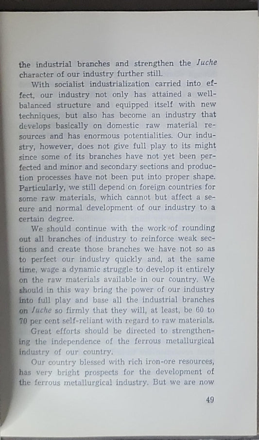 Report on the work of the Central Committee to the Fifth Congress of the Workers' Party of Korea, November 2, 1970