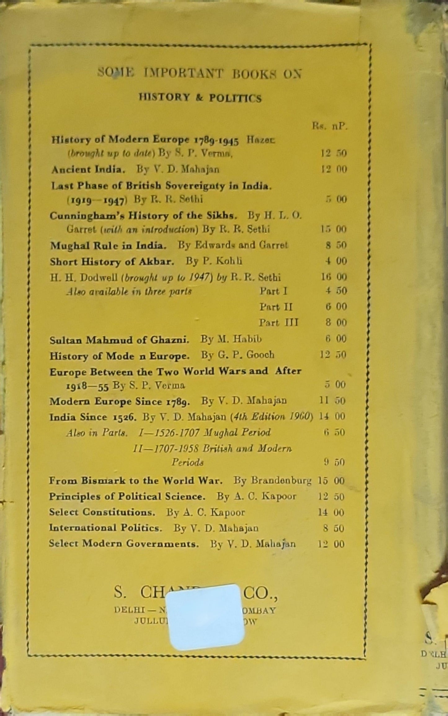 CONSTITUTIONAL HISTORY OF INDIA: including the National Movement