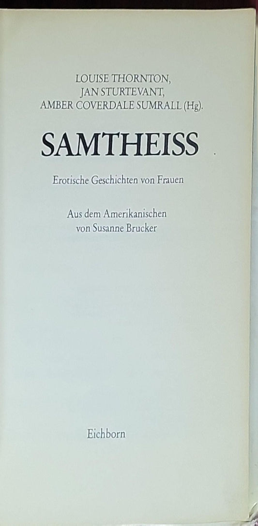 Samtheiss: Erotische Geschichten von Frauen