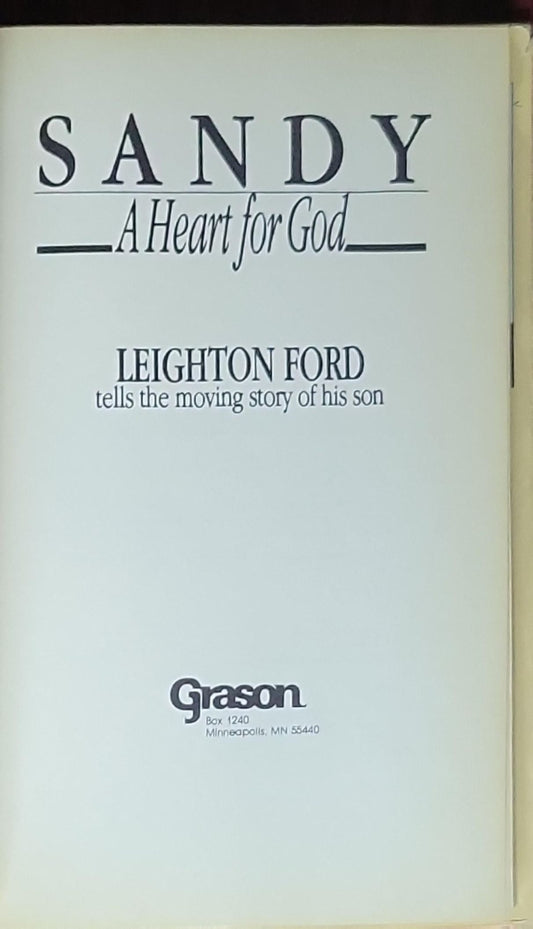 Sandy: A Heart for God: (Paperback)