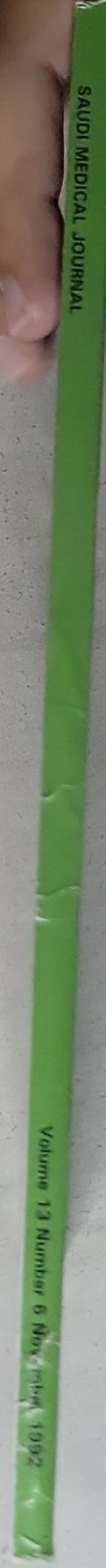 Saudi Medical Journal: Volume 13 Number 6 November 1992