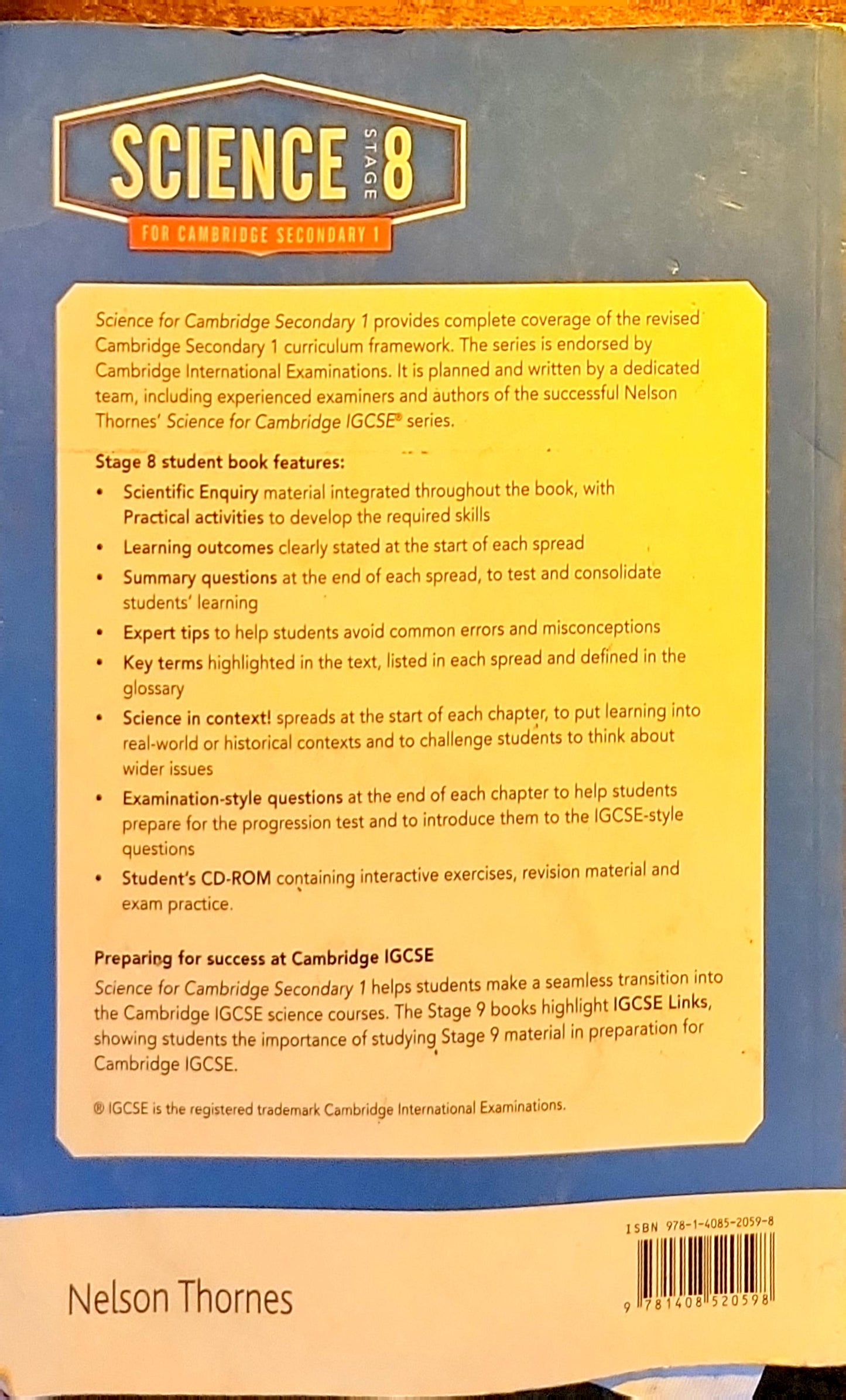 SCIENCE: FOR CAMBRIDGE SECONDARY 1
