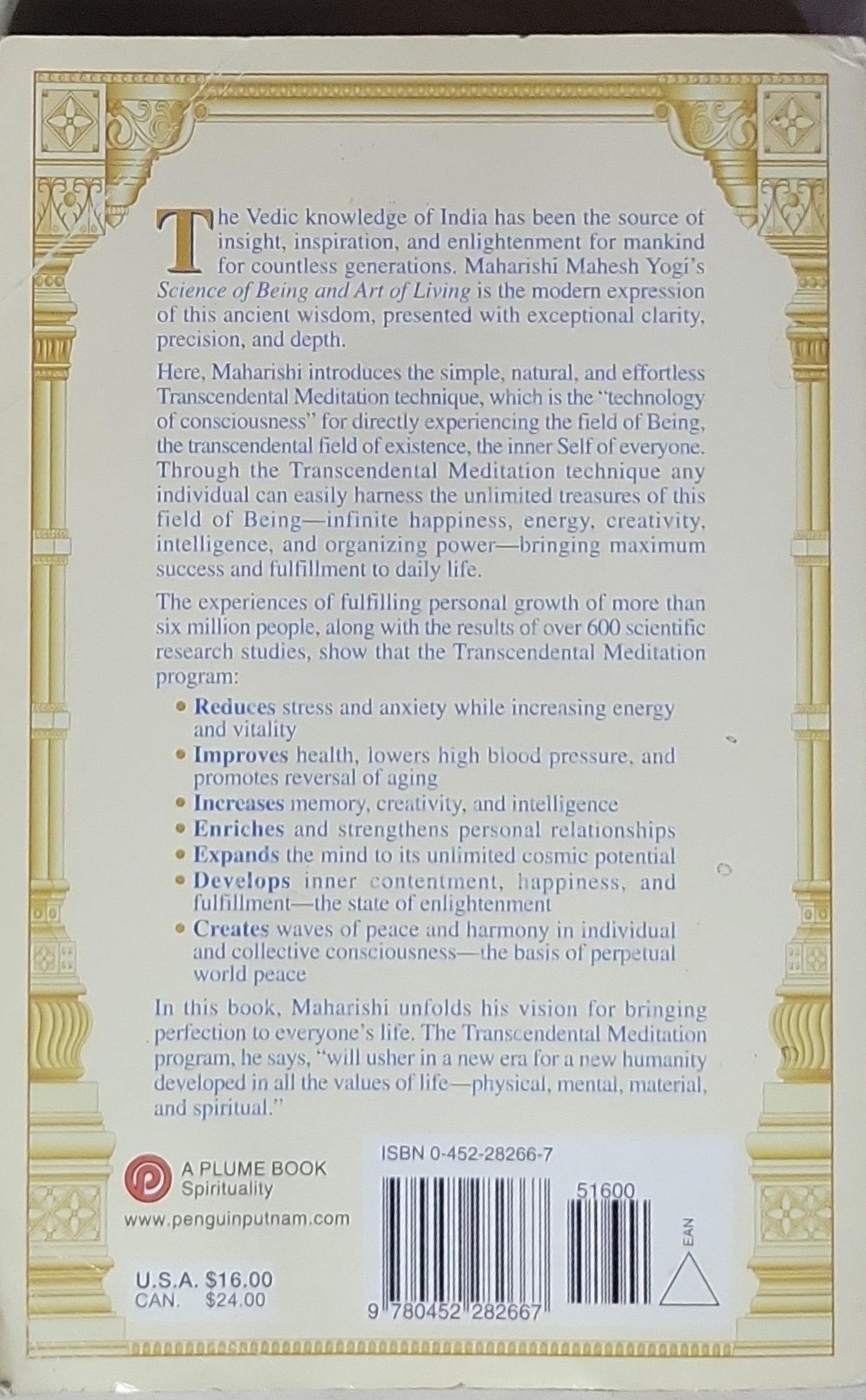 Science of Being and Art of Living: Transcendental Meditation