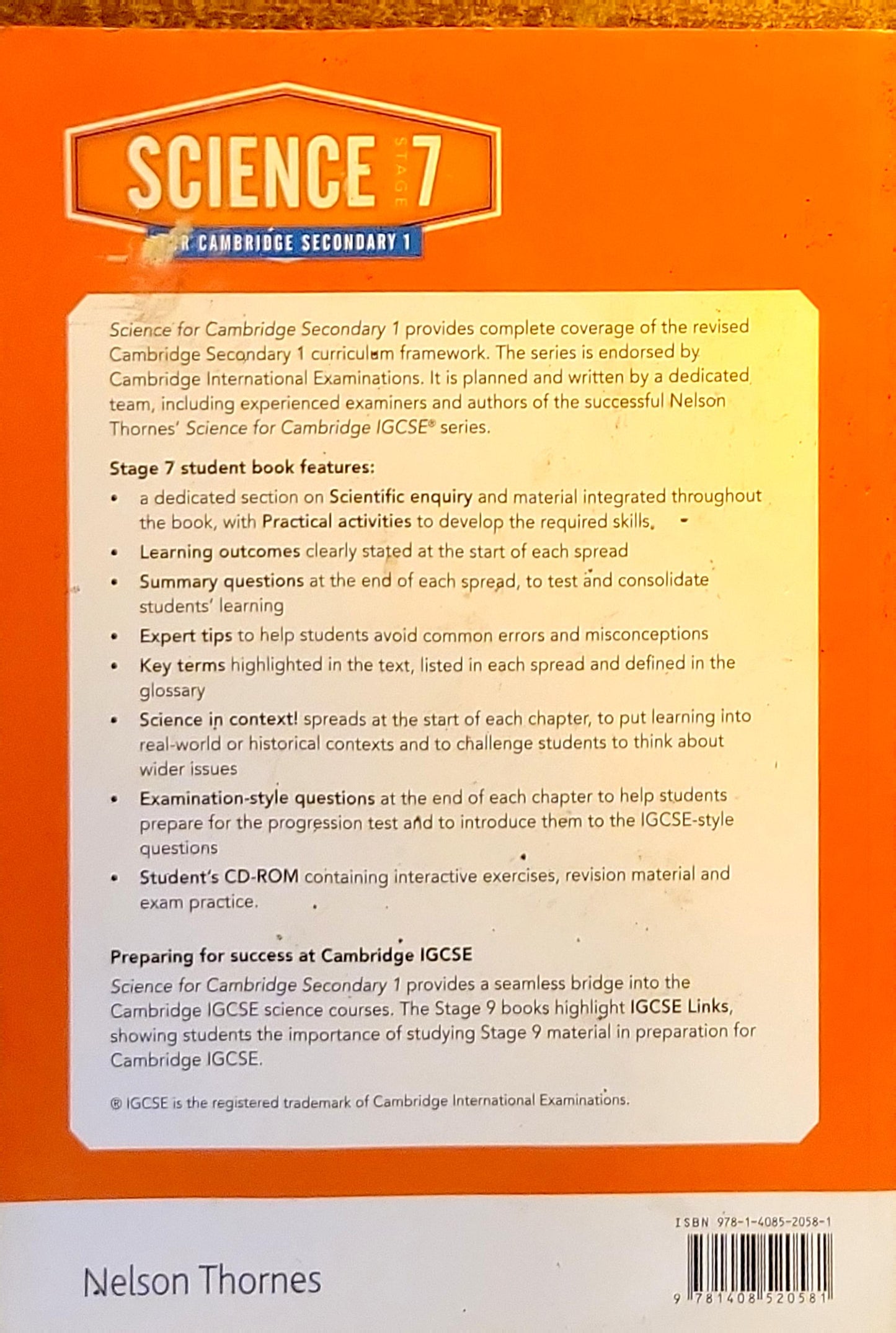 Science Stage 7: For Cambridge Secondary 1