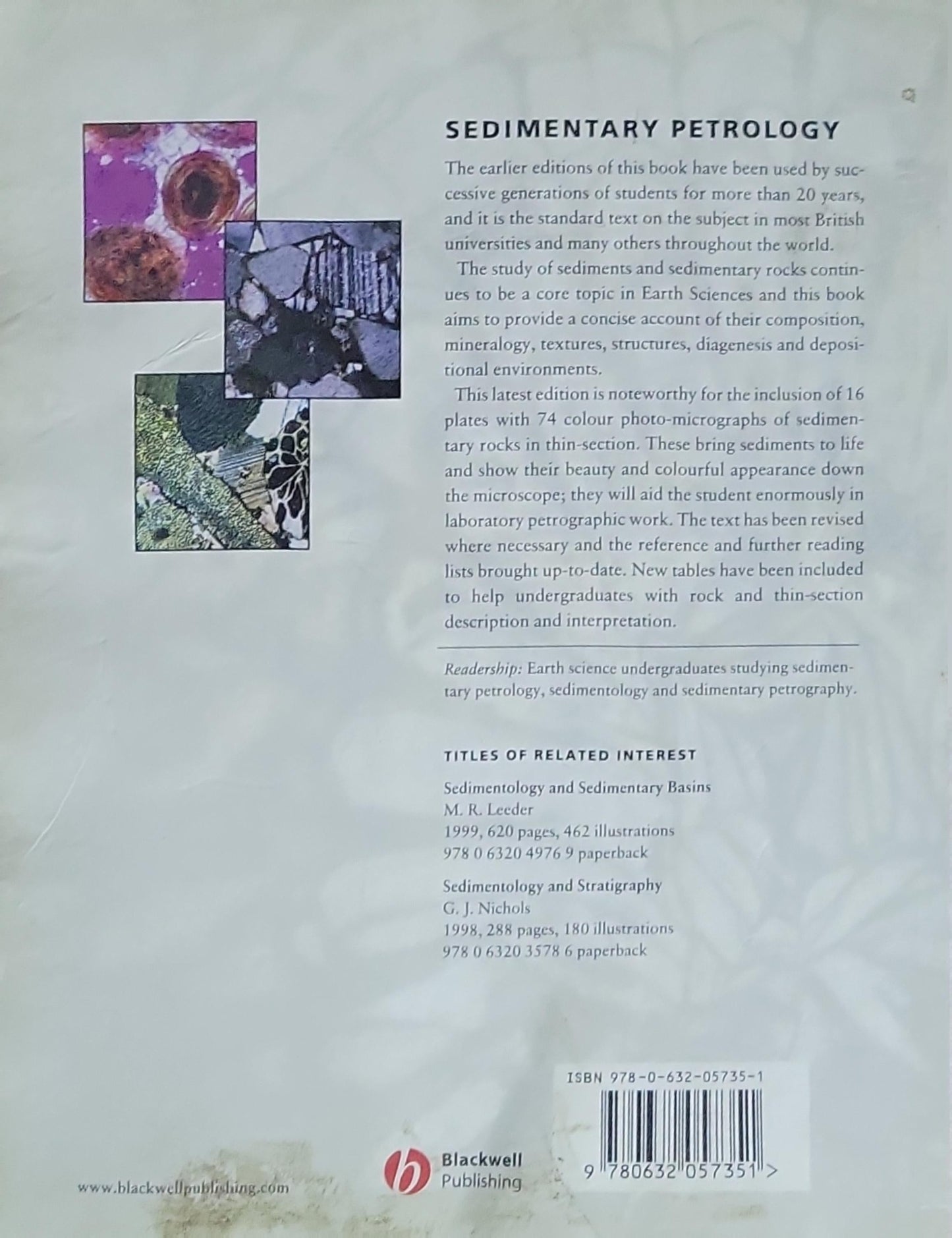 Sedimentary Petrology: An Introduction to the Origin of Sedimentary Rocks