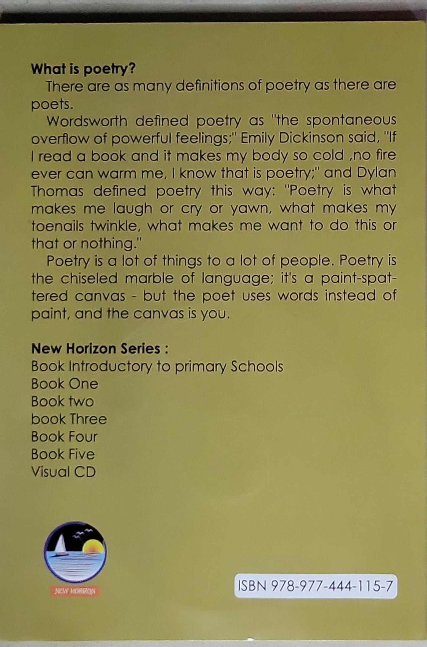 Selected Poems For Schools: Book 3 (New Horizon Series)