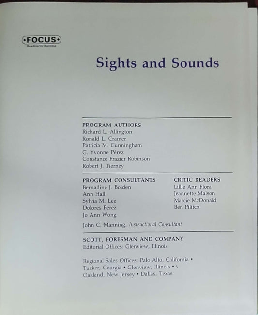 Sights and Sounds: Focus (Reading for Success) Level 13