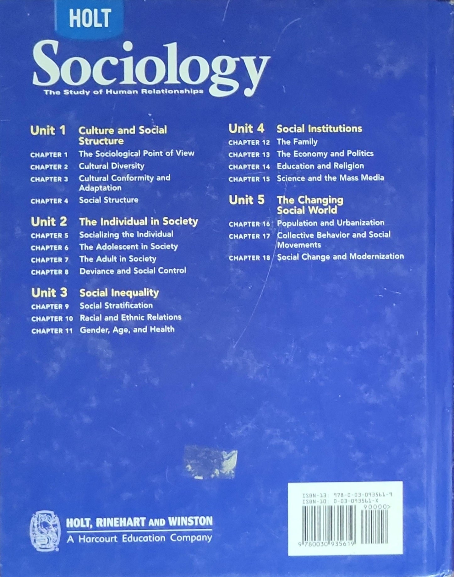 Sociology: The Study of Human Relationships