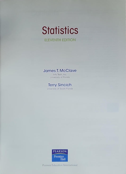 Statistics: eleventh edition