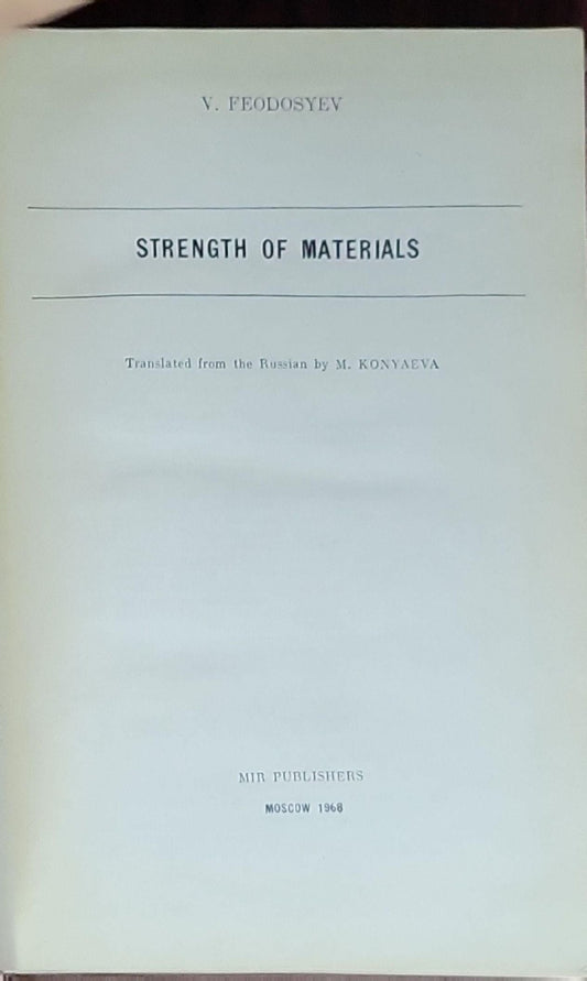 Strength of Materials