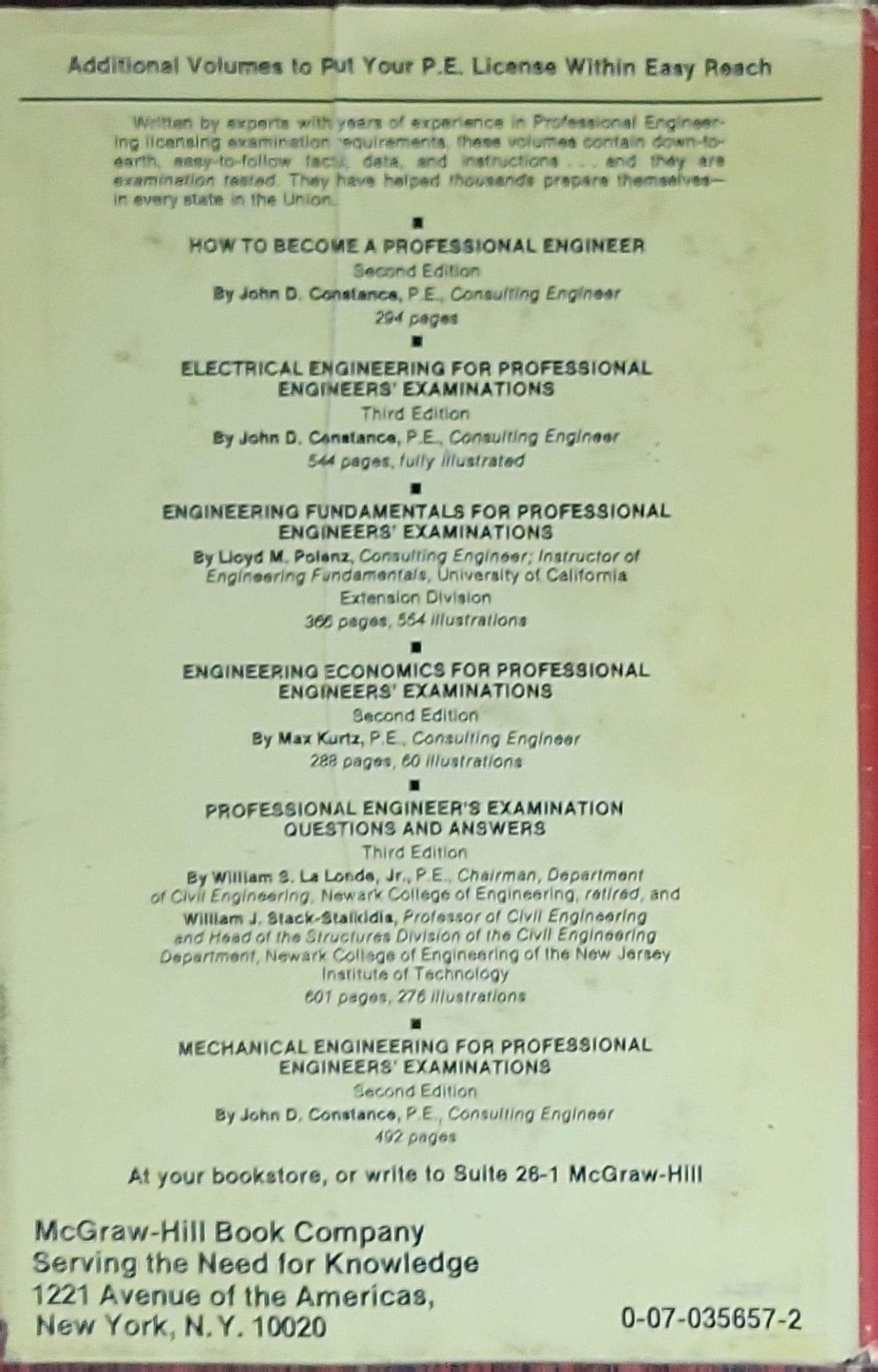 STRUCTURAL ENGINEERING FOR PROFESSIONAL ENGINEERS' EXAMINATIONS