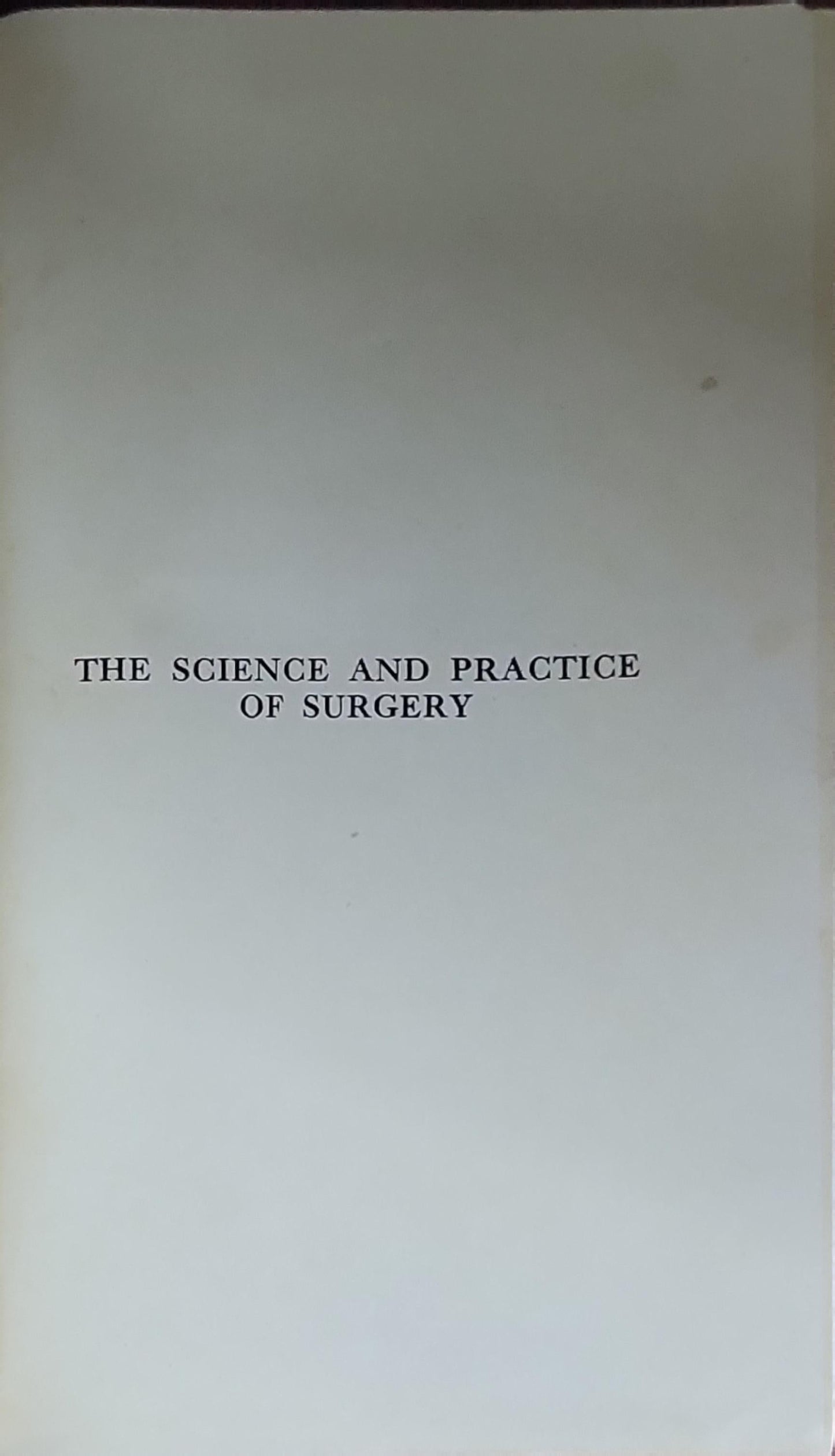 SURGERY ROMANS AND MITCHINER: VOLUME 1, 2 REGIONAL SURGERY Two Volumes