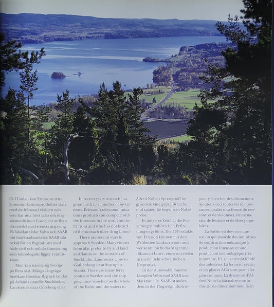 SVERIGEBOKEN: med text på svenska, engelska, tyska och franska