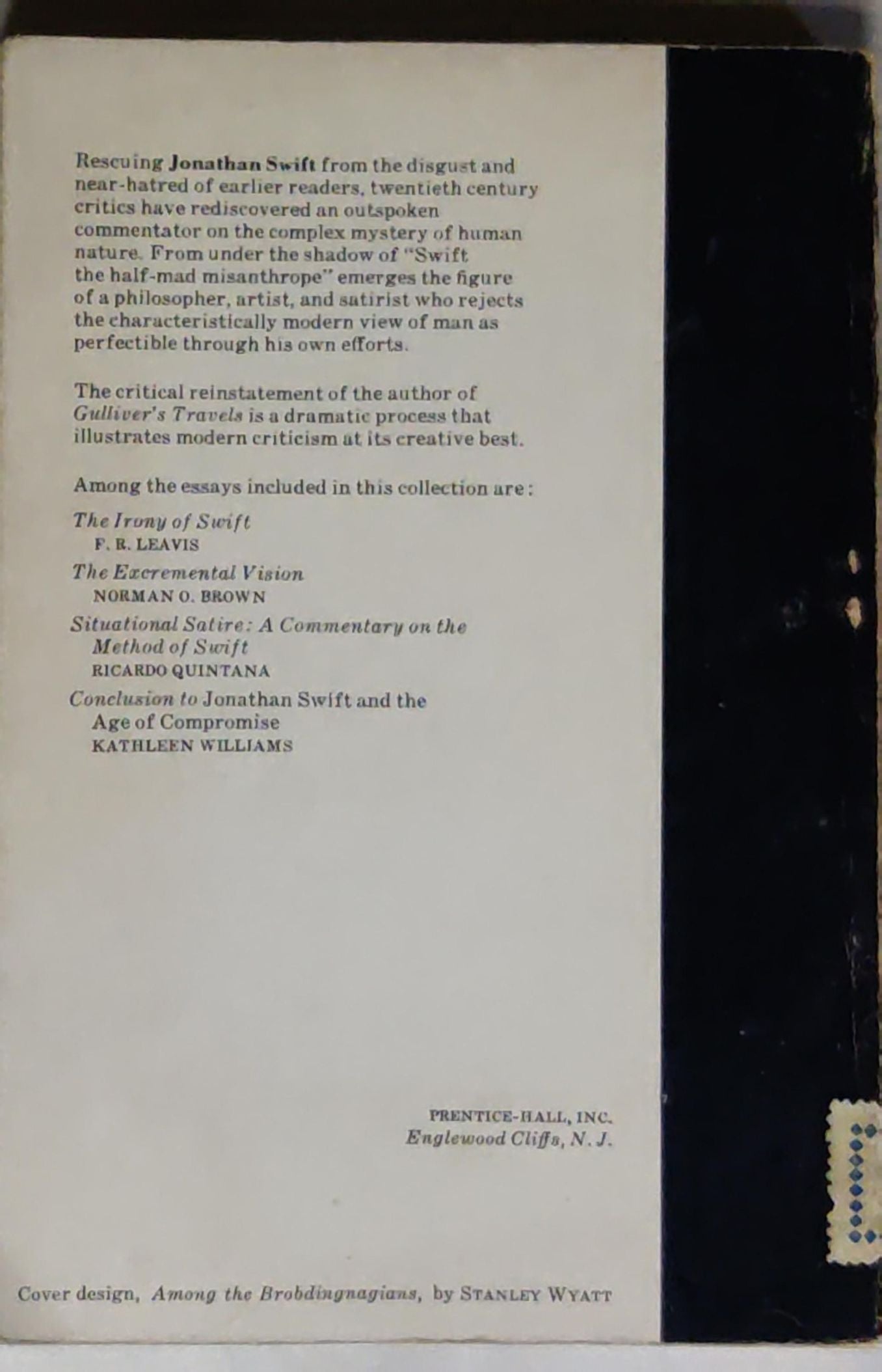 Swift; a collection of critical essays.: A Collection of Critical Essays