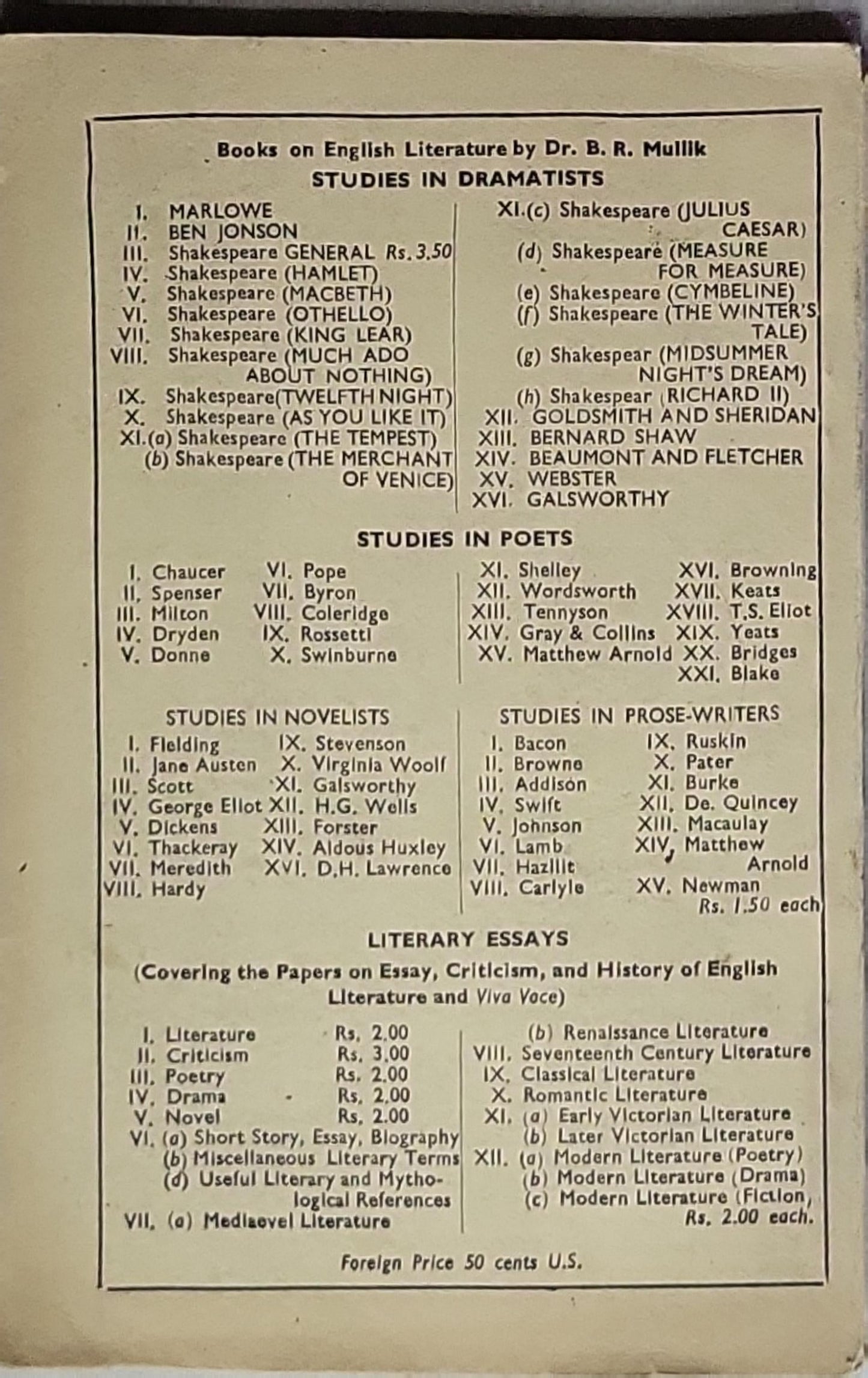 T. S. Eliot: Studies in Poets (Vol XVIII)