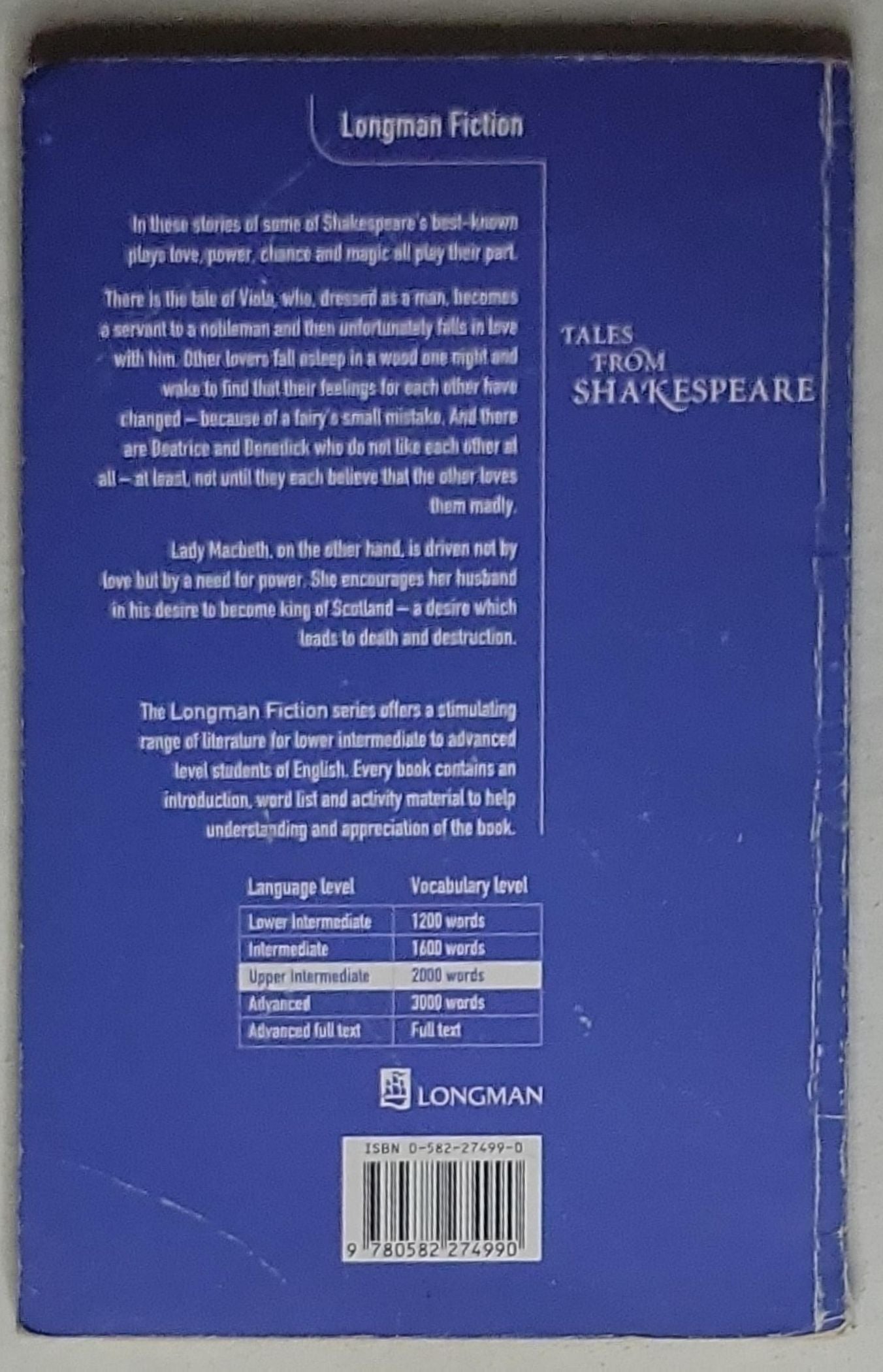 Tales from Shakespeare: Longman Fiction; Simplified Edition
