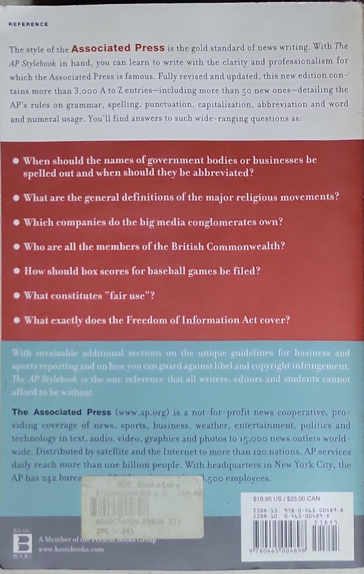 The Associated Press Stylebook: Fully Revised and Updated