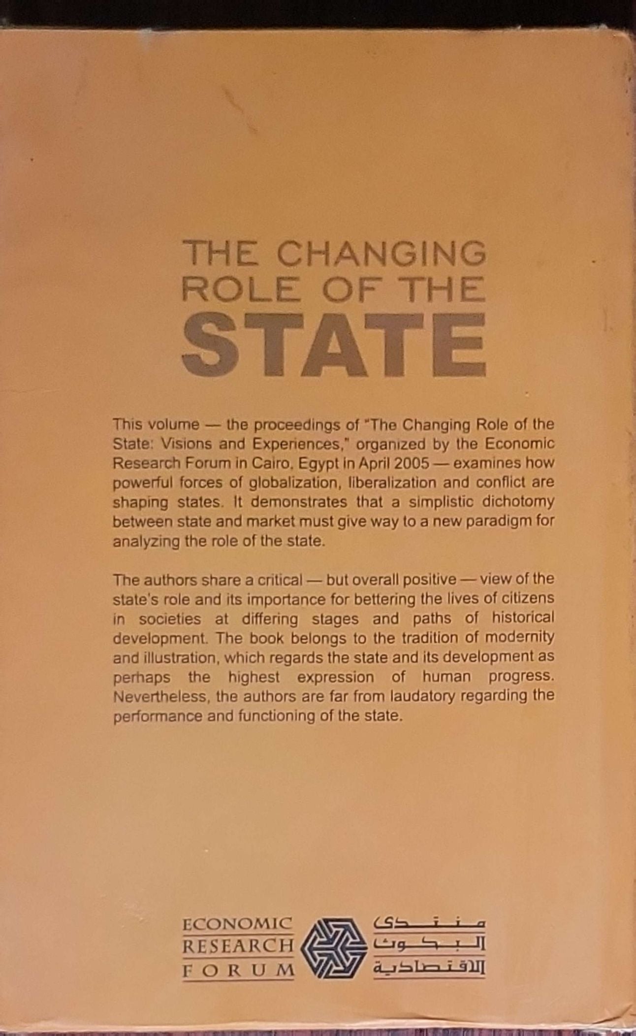 The Changing Role of the State: Editors: Samir Radwan, Manuel Riesco